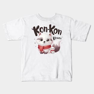 Kon-Kon Kitsune Cute Fox Kids T-Shirt